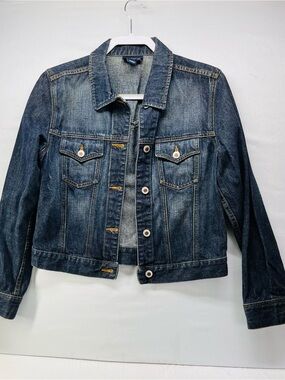 Ann Taylor Dark Blue Denim Jacket